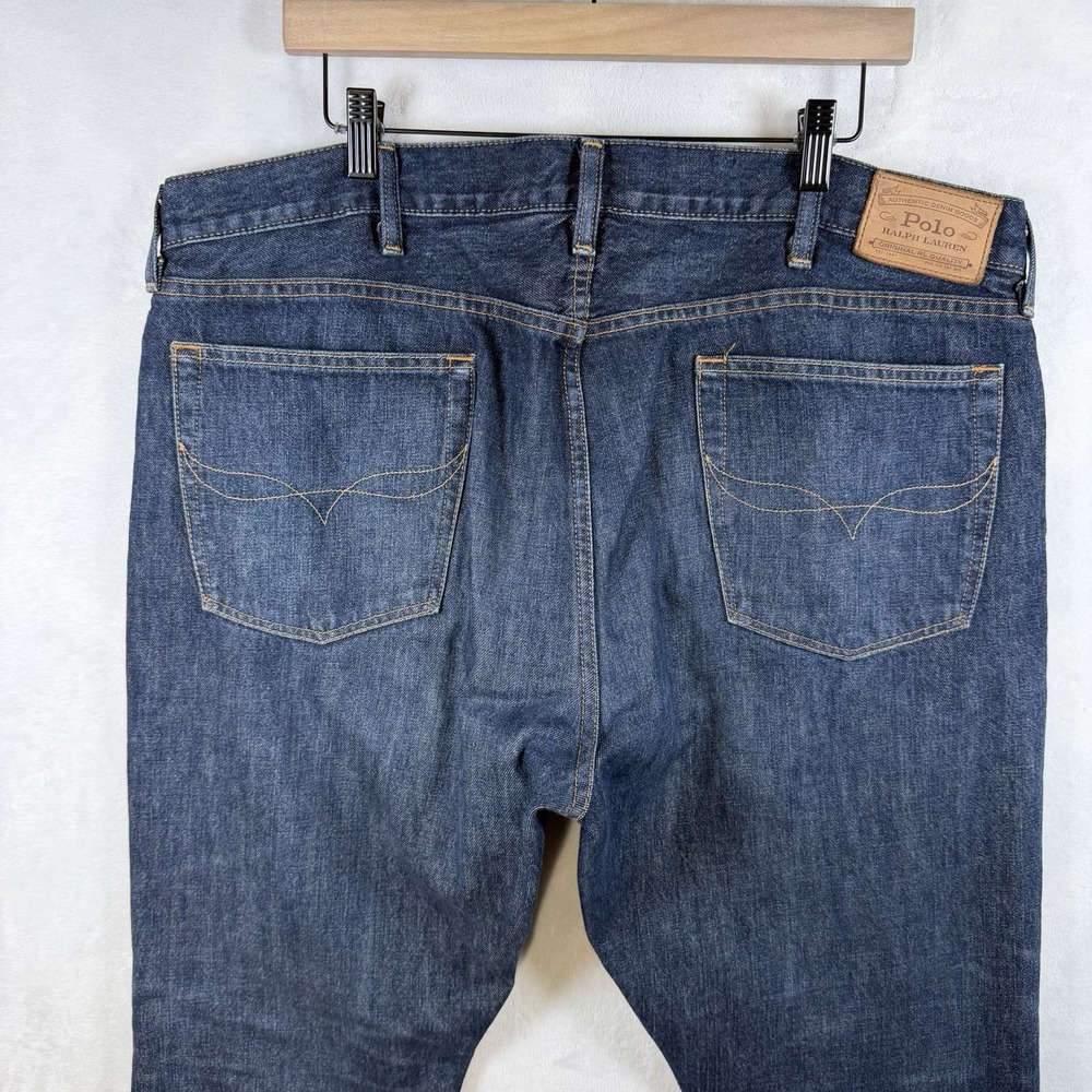 Polo Ralph Lauren Varick Slim Straight Jeans Mens 38x30 Blue Stretch Denim